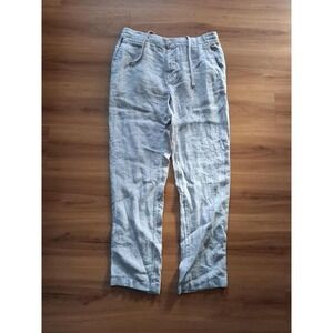 Womens Panama Jack 100% Linen Drawstring Beige Lightweight‎ Pants